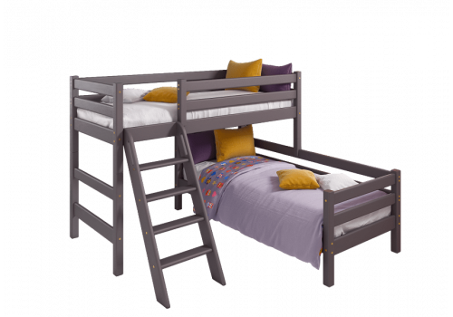 Угловая кровать "Соня" с наклонной лестницей вариант 8 