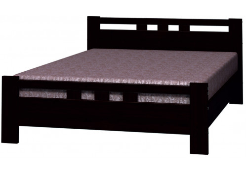 Кровать деревянная Вероника-2 ( темный  орех) + основание ортопедическое